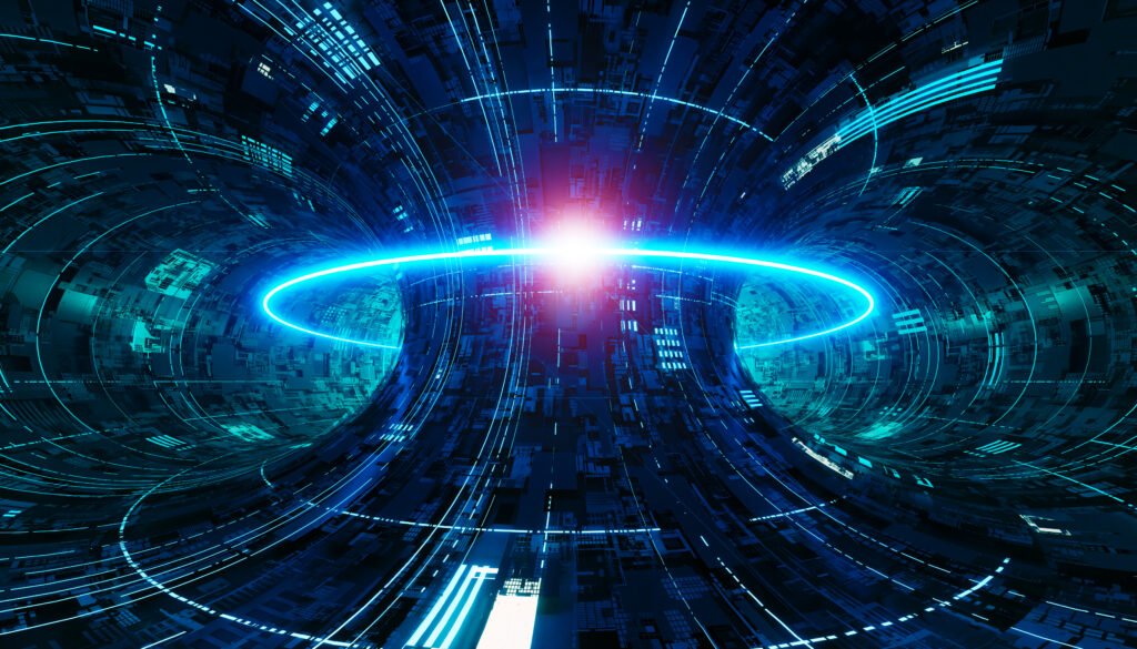 nuclear fusion power generator concept image, 3d rendering